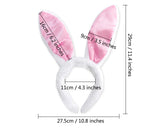 Bunny Ears Headband with Bowtie and Tail Easter Bunny Costume Set for Party