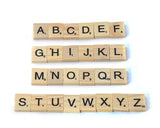 Wooden Alphabet Letters 200 Pieces Scrabble Tiles Replacement