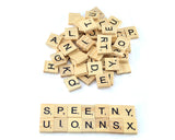 Wooden Alphabet Letters 200 Pieces Scrabble Tiles Replacement