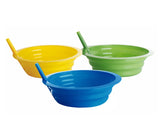 Sippy Bowls With Straws 4 Pieces 200 ml Plastic Cereal Bowl for Kids