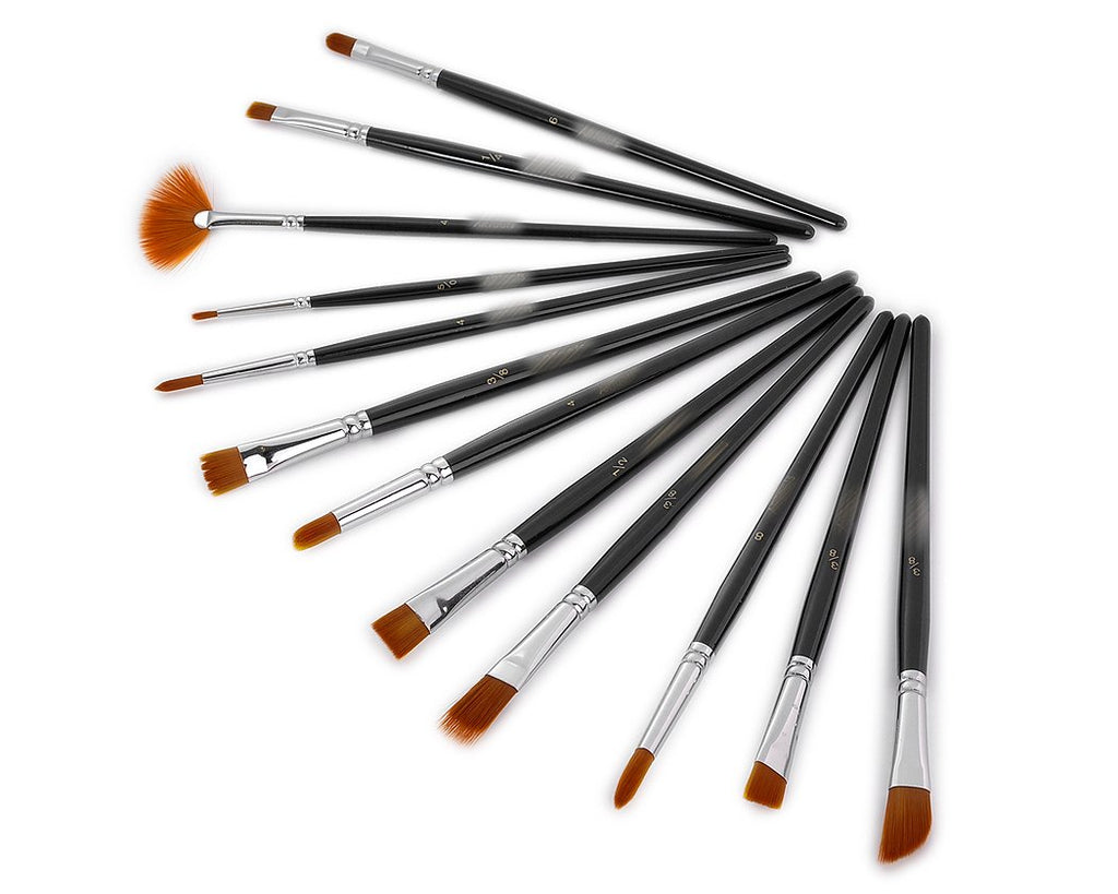 12 Pieces Artist Paint Brushes Set