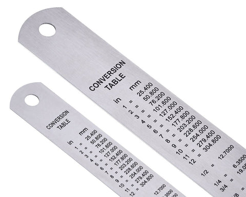 12 Inch and 6 Inch Stainless Steel Rulers