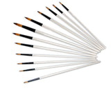 12 Pieces Pointed Round Paint Brush Set