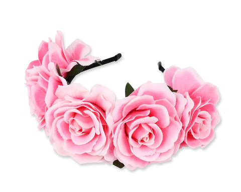 Flower Headband for Maternity Floral Rose Headpiece for Wedding