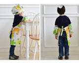 Kids Apron Set of 3 Chef Uniform Set for Kids with Apron Hat and Sleeves