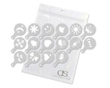 32 Pieces Cappuccino Coffee Decorating Stencils