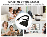 HDMI Switch HDMI Splitter 3 in 1 out HDMI Adapter for TV Supports Full HD 4K 1080P 3D