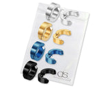 4 Pairs Titanium steel Non-Pierced Clip On Earrings