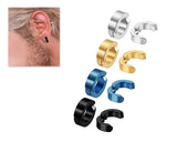 4 Pairs Titanium steel Non-Pierced Clip On Earrings