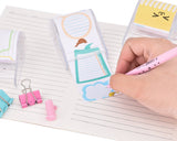 4 Packs Cartoon Refillable Roll Sticky Notes with Clear Dispensers