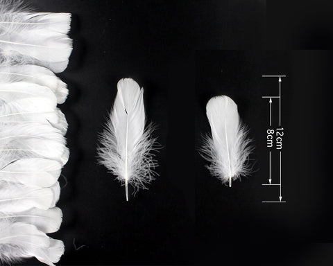 400 Pieces Decorative Feathers for Craft, Party - White