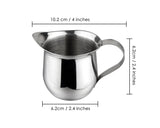 Creamer Pitcher 2 Pieces 5-Ounce Stainless Steel Bell Creamer