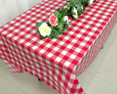 Checkered Tablecloths with Clips 54 x 108 Inch Table Covers