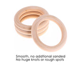 Wooden Rings for Crafts 10 Pieces 70mm Unfinished Wooden Macrame Rings