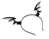 Devil Horn Headband 2 Pieces Cosplay Hair Band for Halloween Decor - Black