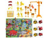 Construction Vehicles Truck Toys with Play Mat for Kids