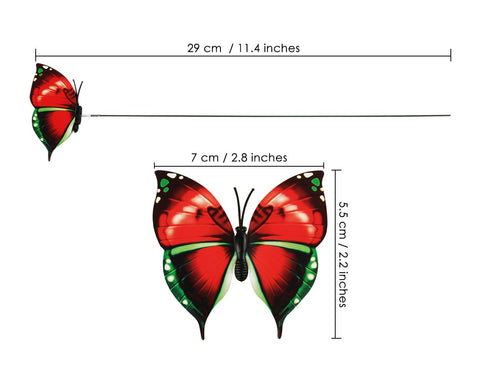 Garden Butterfly Ornaments 100 Pieces Butterfly Stakes for Yards