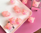 Rubber Bath Toy Set of 20 Mini Swimming Rings and Baby Pigs