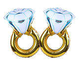 Diamond Ring Foil Balloons 4 Pieces Floating Party Balloons