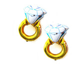 Diamond Ring Foil Balloons 4 Pieces Floating Party Balloons