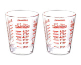 Shot Glass 2 Pieces 30ml Scaled Measuring Cups for Liquid