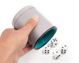 PU Leather Dice Cup with 5 Pieces Dot Dices