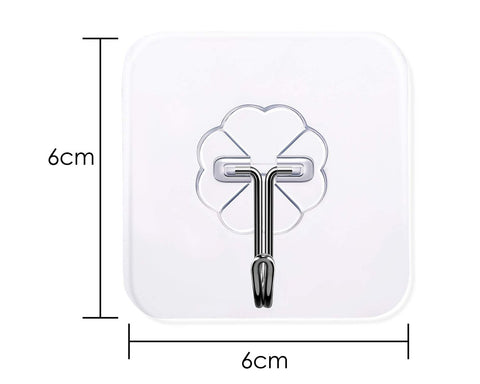 Self Adhesive Hooks Set of 24 Nail Free Wall Hooks Hangers