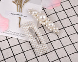 Pearls Hair Clips 4 Pieces Bridal Hair Barrettes