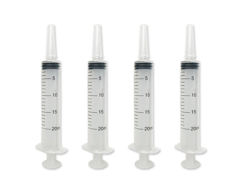 20ml Plastic Syringe 4 Pack Measuring Syringe Tools for Pets and Labs