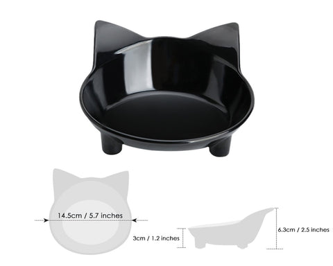 Cat Bowls Set of 3 Anti-slip Feeding Bowls for Pets