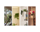 Macrame Plant Hangers Set of 4 Wall Hanging Planters with Plant Hooks