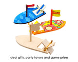 DIY Paddle Boat 3 Packs Wooden Sailboat Kit for Kids