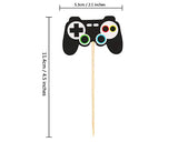 24 Pieces Video Game Controllers Cupcake Toppers Gamepad Cake Picks