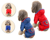 Waterproof Dog Raincoat Rain Jacket with Pocket