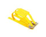 1 Pc Cycling Track Fixie Bike Pedals Nylon Double Toe Straps - Yellow