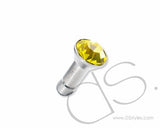 Yellow Crystal Headphone Jack Plug