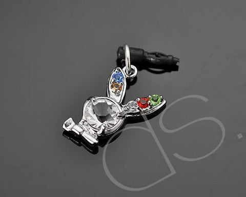 Crystal Rabbit Headphone Jack Plug