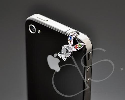 Crystal Rabbit Headphone Jack Plug