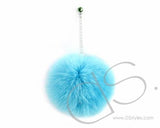 Blue Fur Ball Headphone Jack Plug