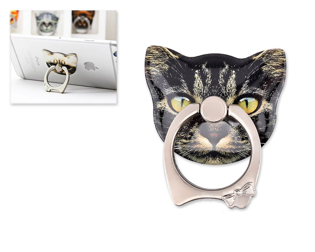 Cat Face Series Universal Metal Ring Grip Stand - G