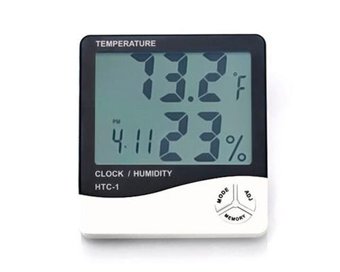 Large Display Digital Alarm Clock with Temperature and Humidity Meter