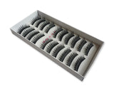 10 Pairs Reusable Long Black Thick False Eyelashes - Black