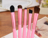 5 Pcs Professional Makeup Brush Set with Cyclinder Tube - Gold