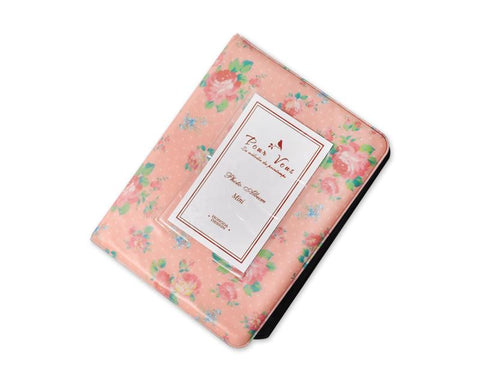 Retro Rose Photo Album for Fujifilm Instax Mini Films - Pink