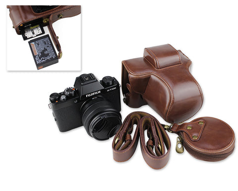 Premium Series Fujifilm X-T100 Camera Leather Case