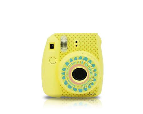 Floral Camera Sticker for Fujifilm Instax mini 8 - Yellow