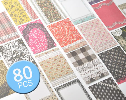 80 Sheets Fujifilm Instax Mini Films Decor Sticker Borders - Lace