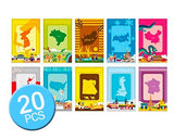 20Pcs Photo Sticker Borders for Fujifilm Instax Mini Films - Map