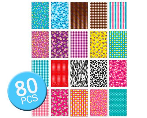 80Pcs Photo Sticker Borders for Fujifilm Instax Mini Films - Colorful