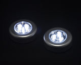 2 Pcs Mini 3 LED Battery-Operated Stick-On Tap Bulbs Light